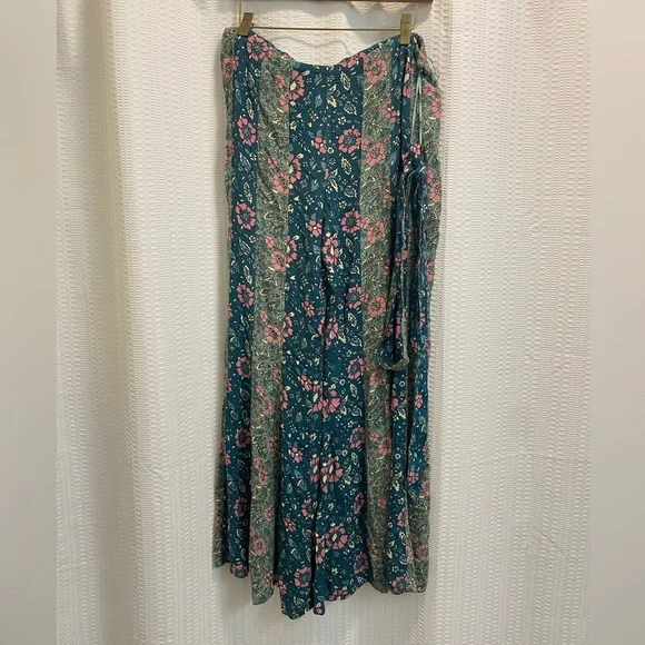 New Free People Bali Sultry Boho Flare Pants Sage  size S - Picture 4 of 8